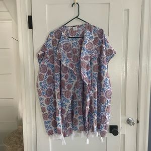 J.Crew Poncho in Block Print